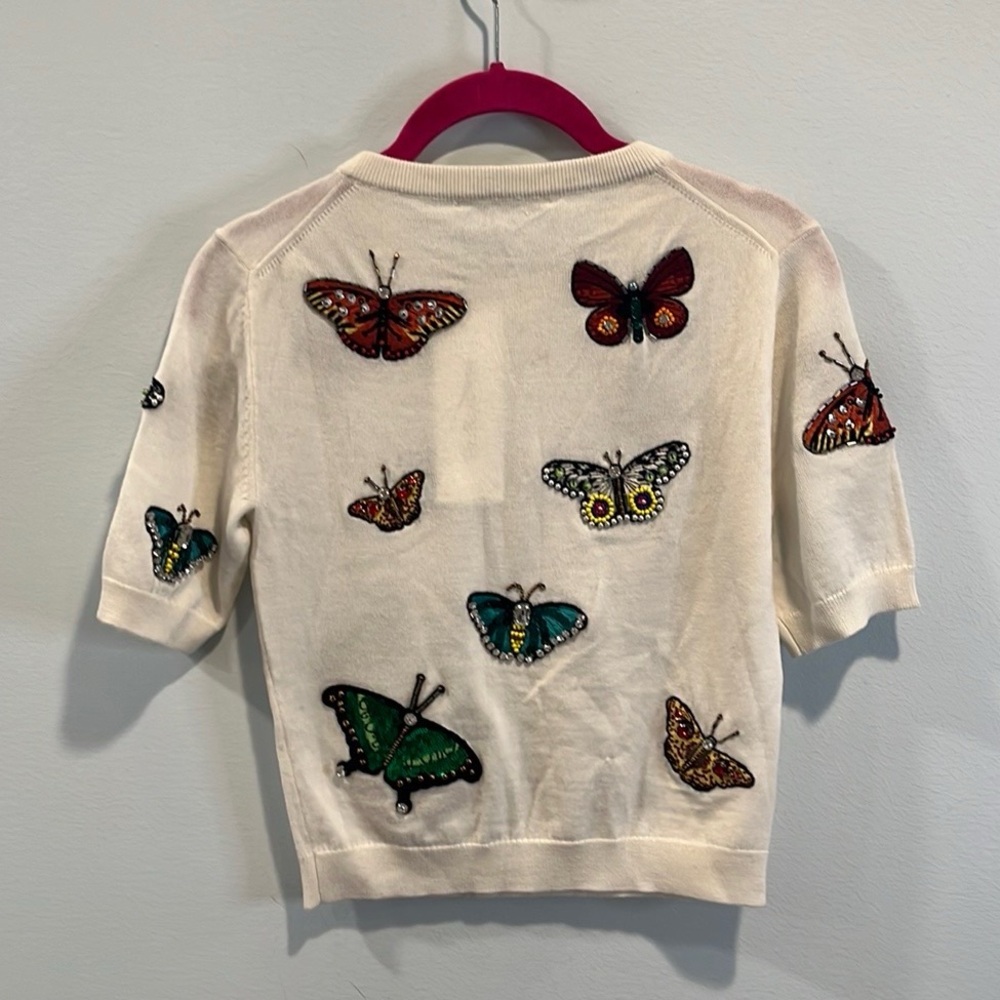 Alice + Olivia Ciara Wool Butterfly Sweater S - Picture 6 of 6